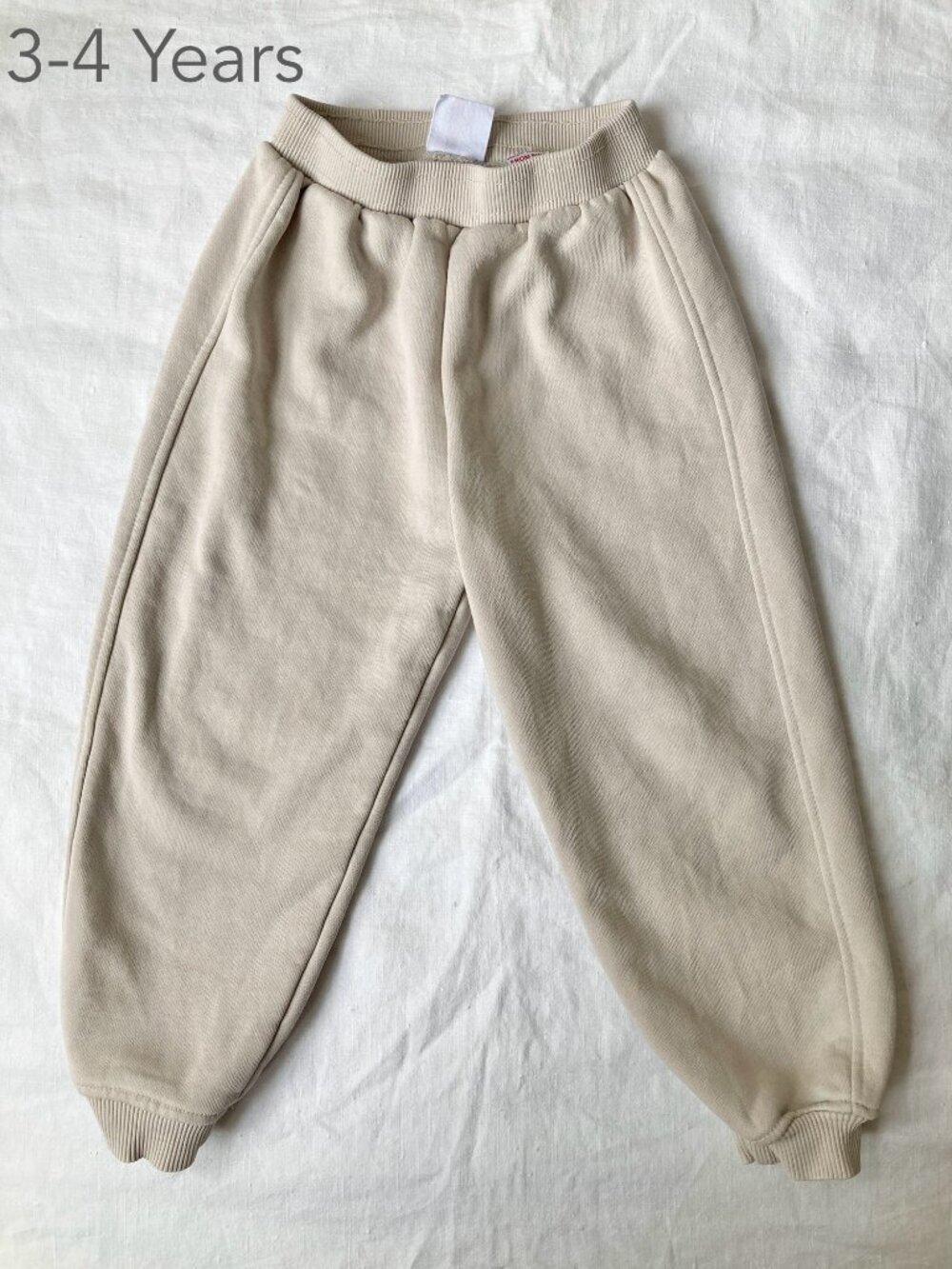 💙2/$25 Zara 3-4 Years Toddler Beige Cream Sweatpants Neutral Fall Minimalist